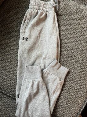 Under Armour Women’s  Gray Fleece Joggers with Logo